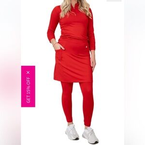 Crimson Red Snoga Athletics Skirt